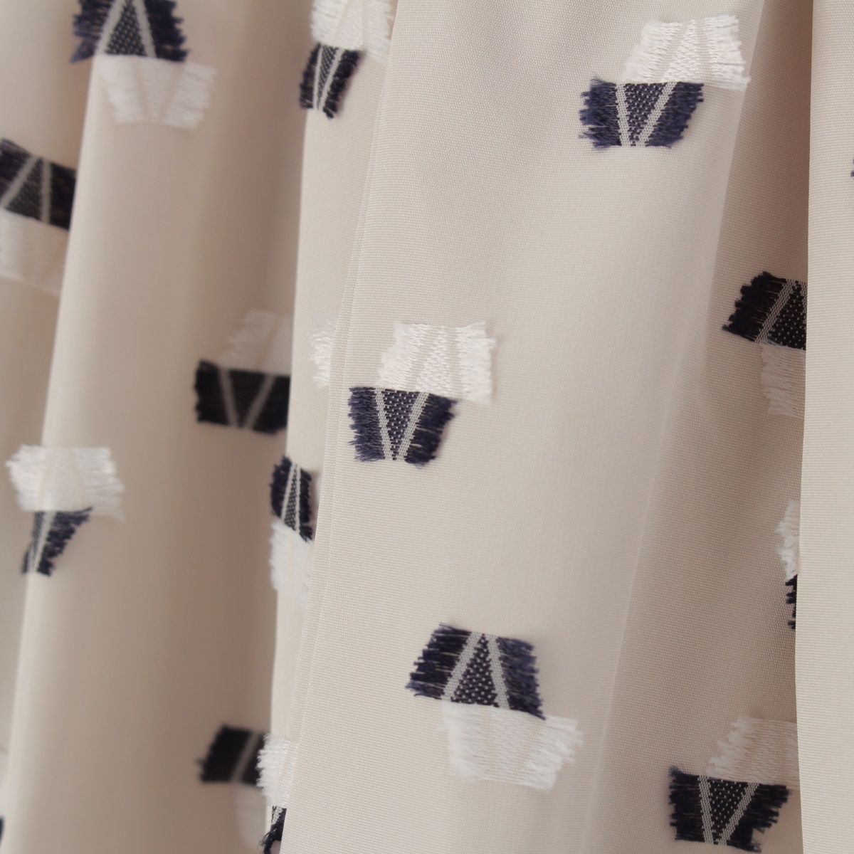 ドゥロワー RESORT2 カットジャガード ギャザー スカート 6524-299