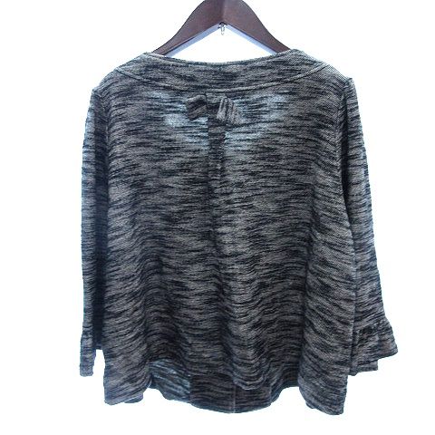 ローズティアラ Rose Tiara ノーカラージャケット ニット 七分袖 46 3L