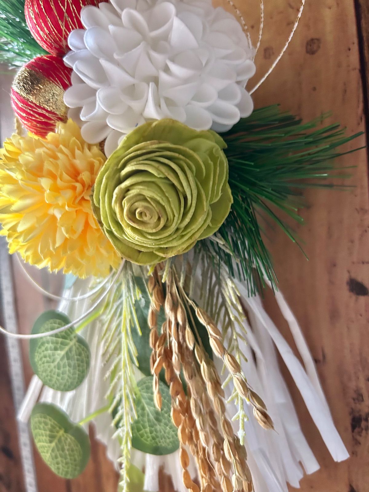 7-220 しめ縄リース しめ縄飾り お正月リース お正月飾り 門扉