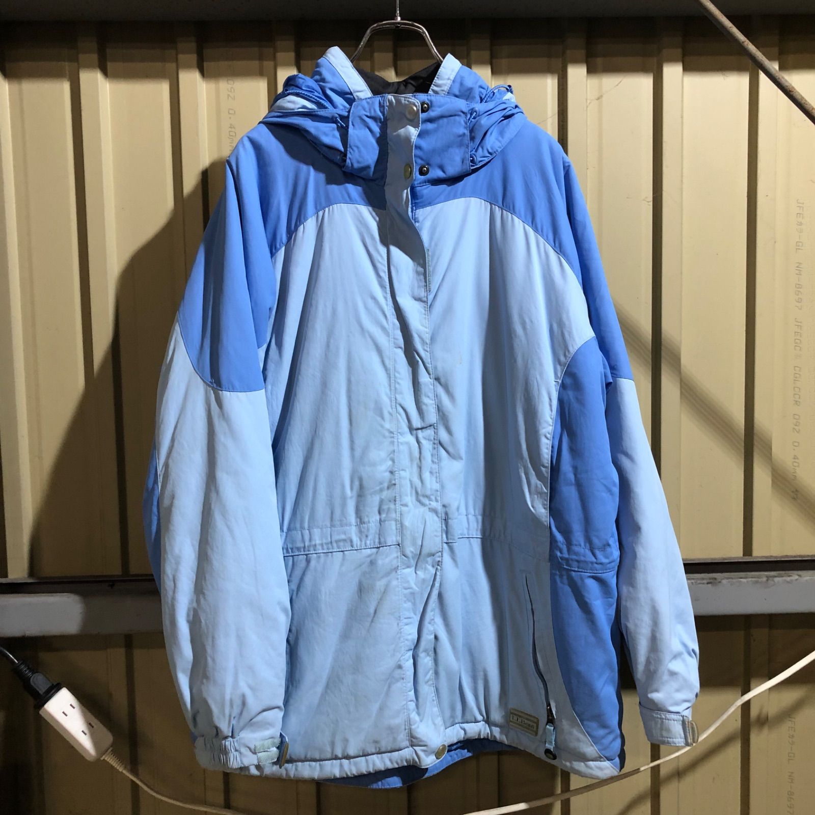 952 L.L.Bean マウンテンジャケット 水色 L エルエルビーン ナイロン 