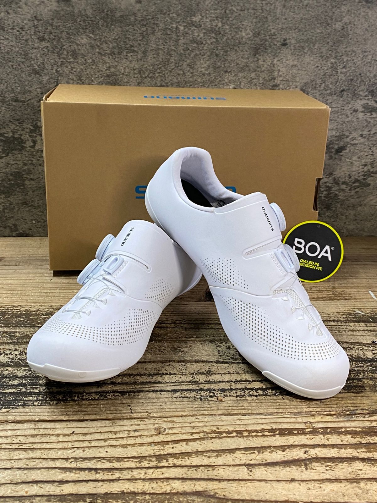 JP 215 シマノ SHIMANO RC 7 W 01 E ビンディングシューズ 3穴 BOA 白 EU 42 5