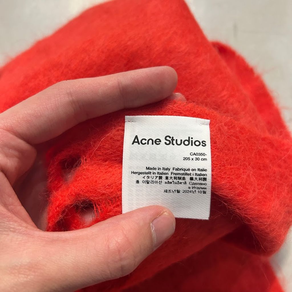 Acne Studios アクネストゥディオズ Fringed Alpaca Wool Scarf