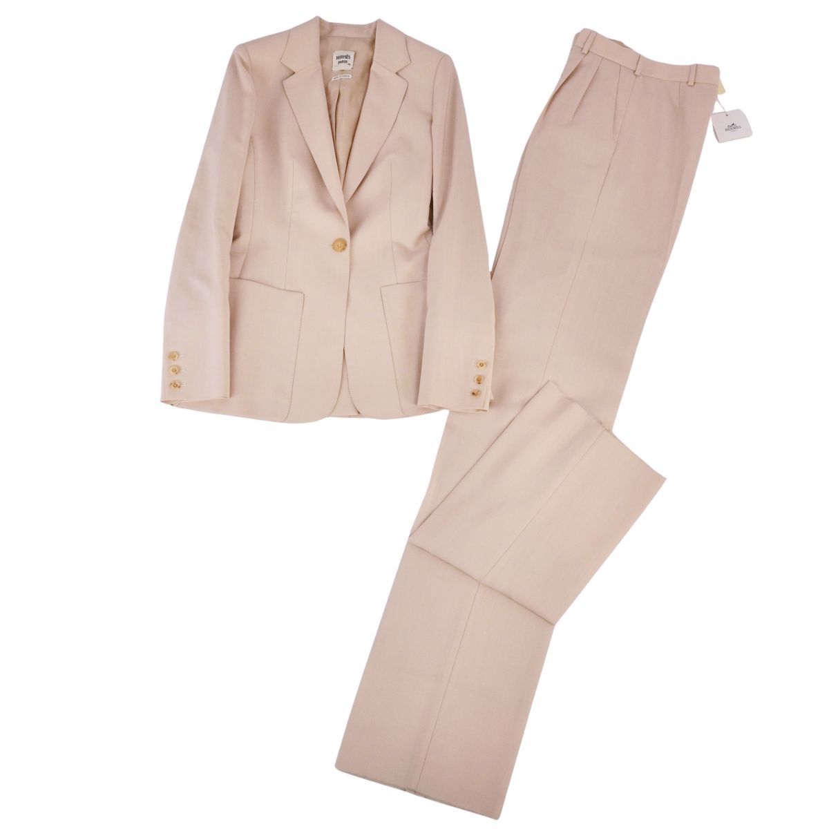 エルメス HERMES セットアップ ゴルチエ期 パンツスーツ モヘア