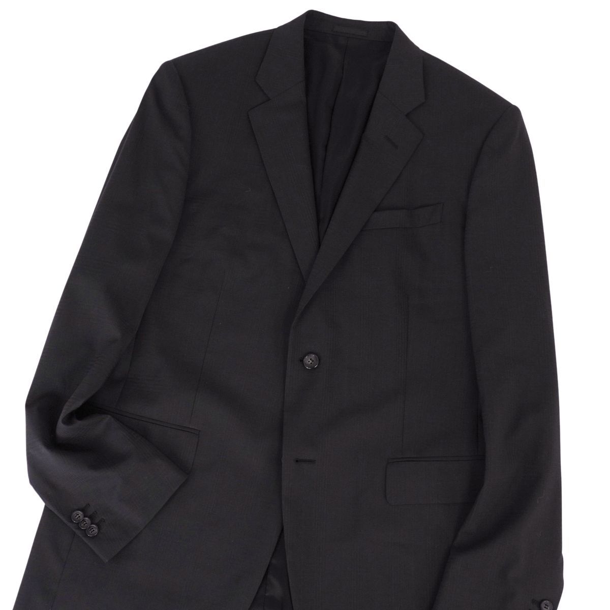 美品 プラダ PRADA セットアップ スーツ シングル チェック ウール