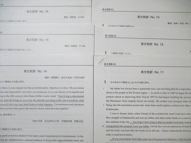  鉄緑会 A 3クラス 英文和訳 計16回分 2025 017 m 0 D 語学 辞書 学習参考書 本