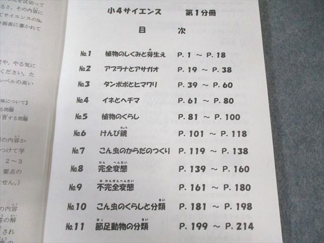 浜学園 小4 サイエンス理科 第1～4分冊 通年セット すべて状態良品 計4
