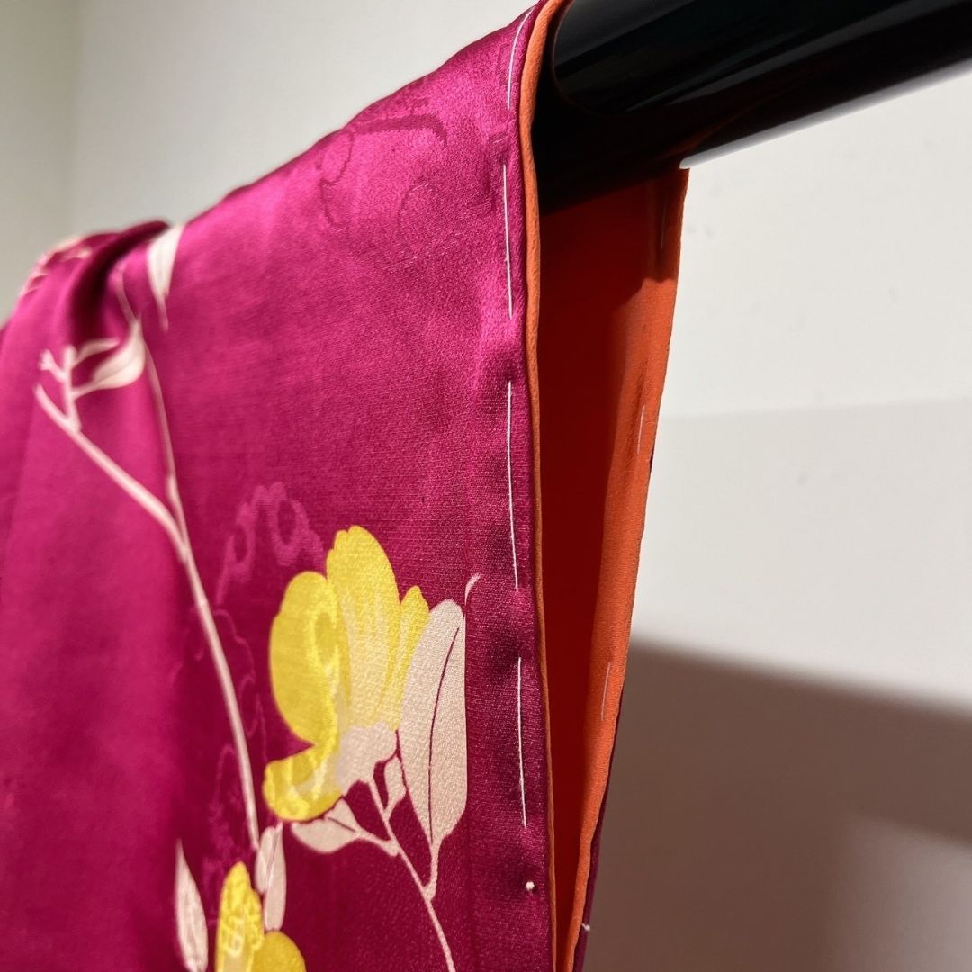 小紋 アンティーク 椿 雪輪 花模様 着物 115 p ms - メルカリ