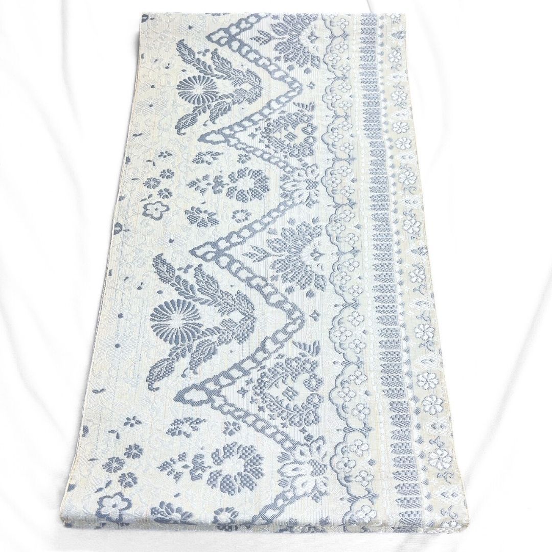 袋帯　唐織　華紋　アイボリーカラー　着物　093w o 袋帯 唐織 華紋 アイボリーカラー 着物 093w o 【公式通販】