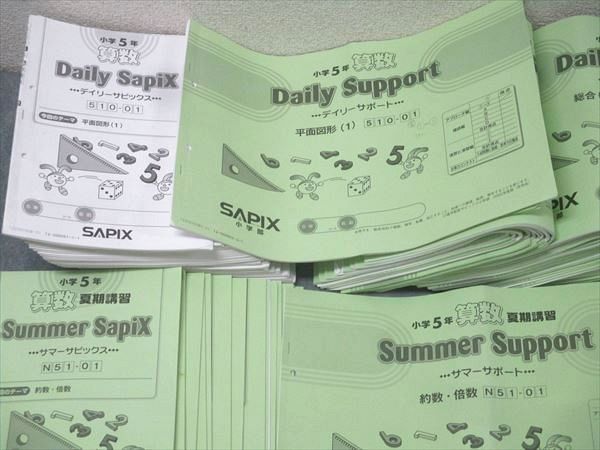 SAPIX 小学5年 算数 デイリー/サマーサピックス/サポート 計102回分