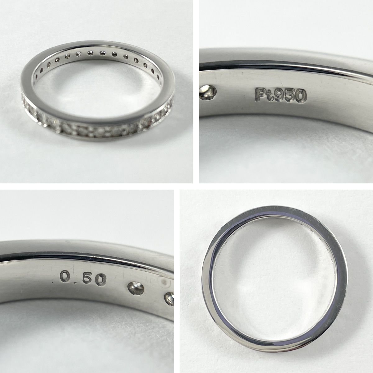 PT950 ハーフエタニティ ダイヤモンド リング 0.92CT | LUXEON.KH.UA
