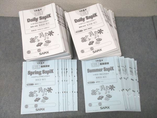 SAPIX 小学6年 国語 スプリング/サマー/デイリーサピックス 62A/62B 計