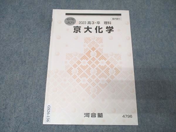 河合塾 京都大学 京大化学 テキスト 状態良 2023 夏期 003s0B - メルカリ