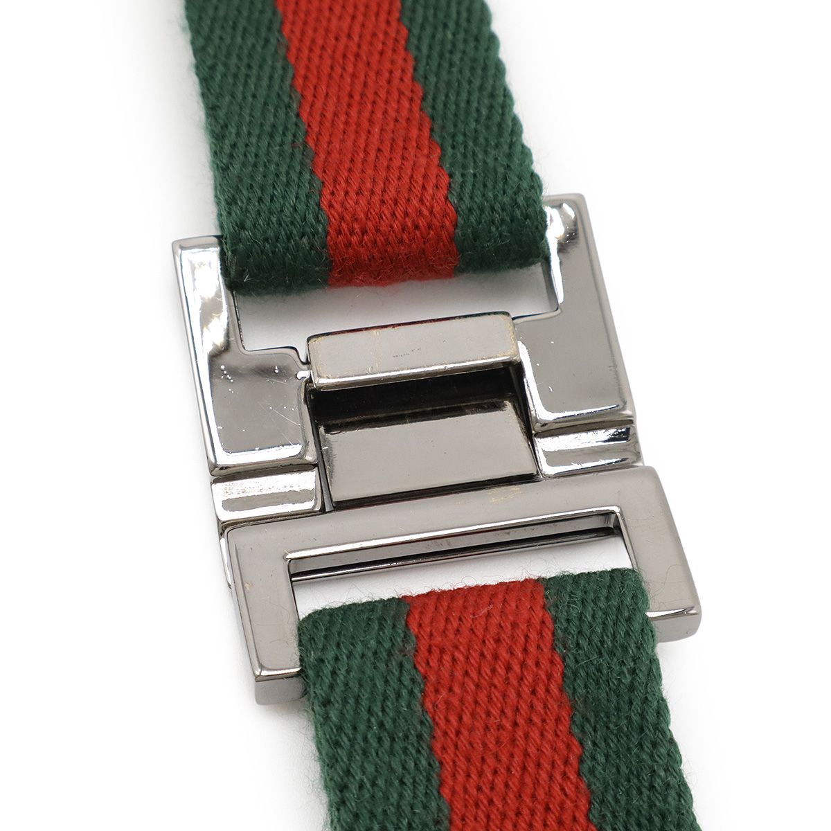 GUCCI グッチ シェリーライン ベルト キャンバス グリーン 緑 レッド