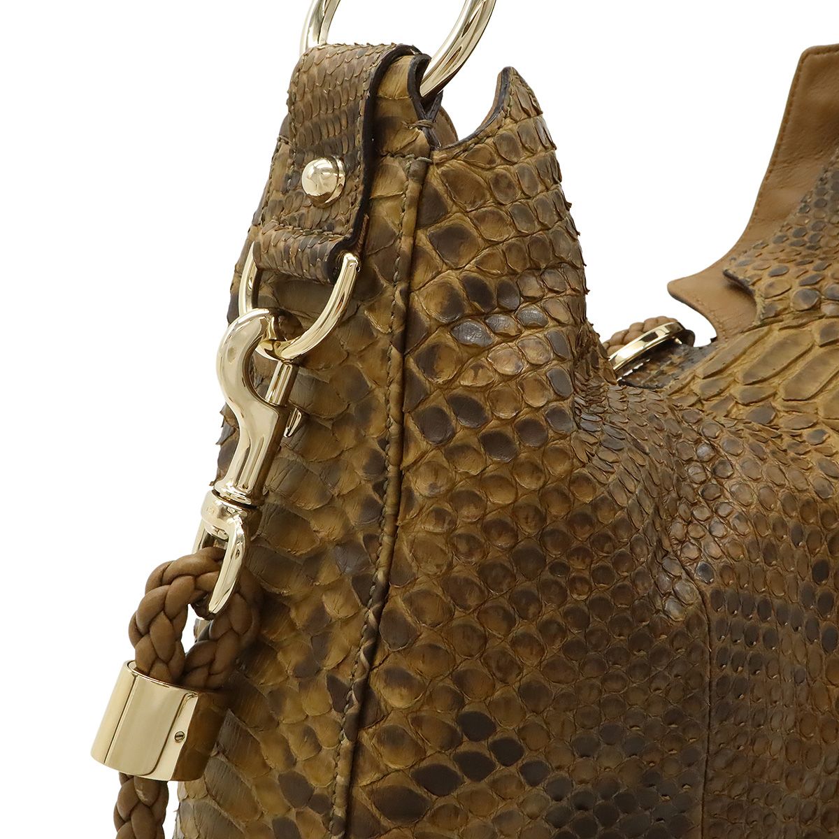 GUCCI グッチ Gウェーブ ホーボー ロゴ パイソン 蛇柄 ショルダー