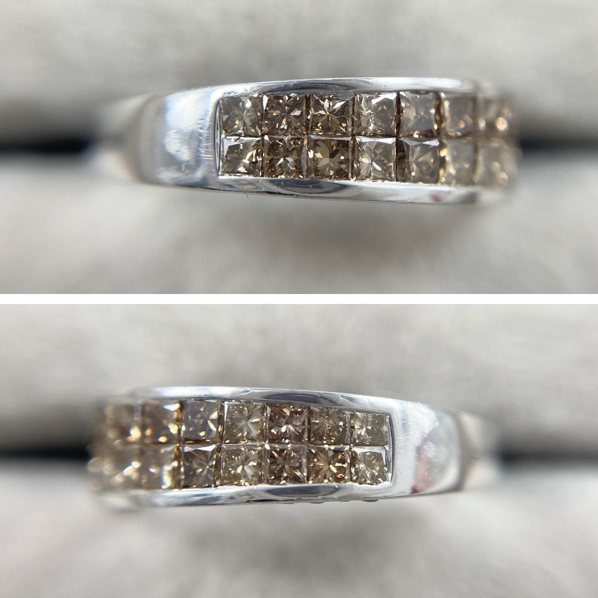 K18WG 天然ダイヤモンド 1.46ct パヴェリング - メルカリ