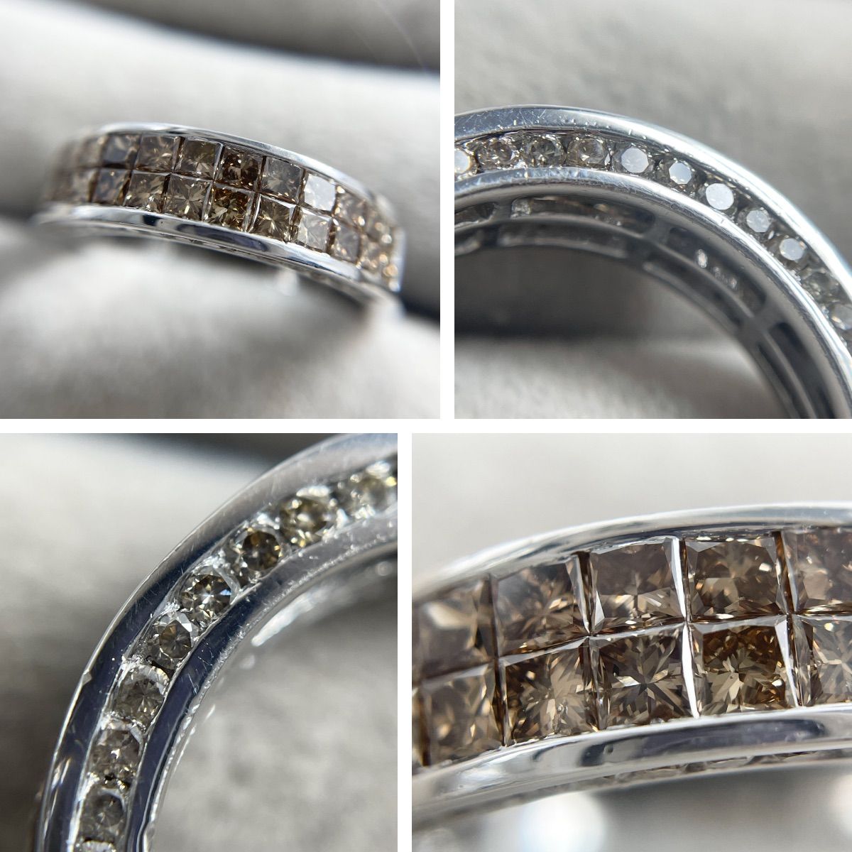 K18WG 天然ダイヤモンド 1.46ct パヴェリング - メルカリ