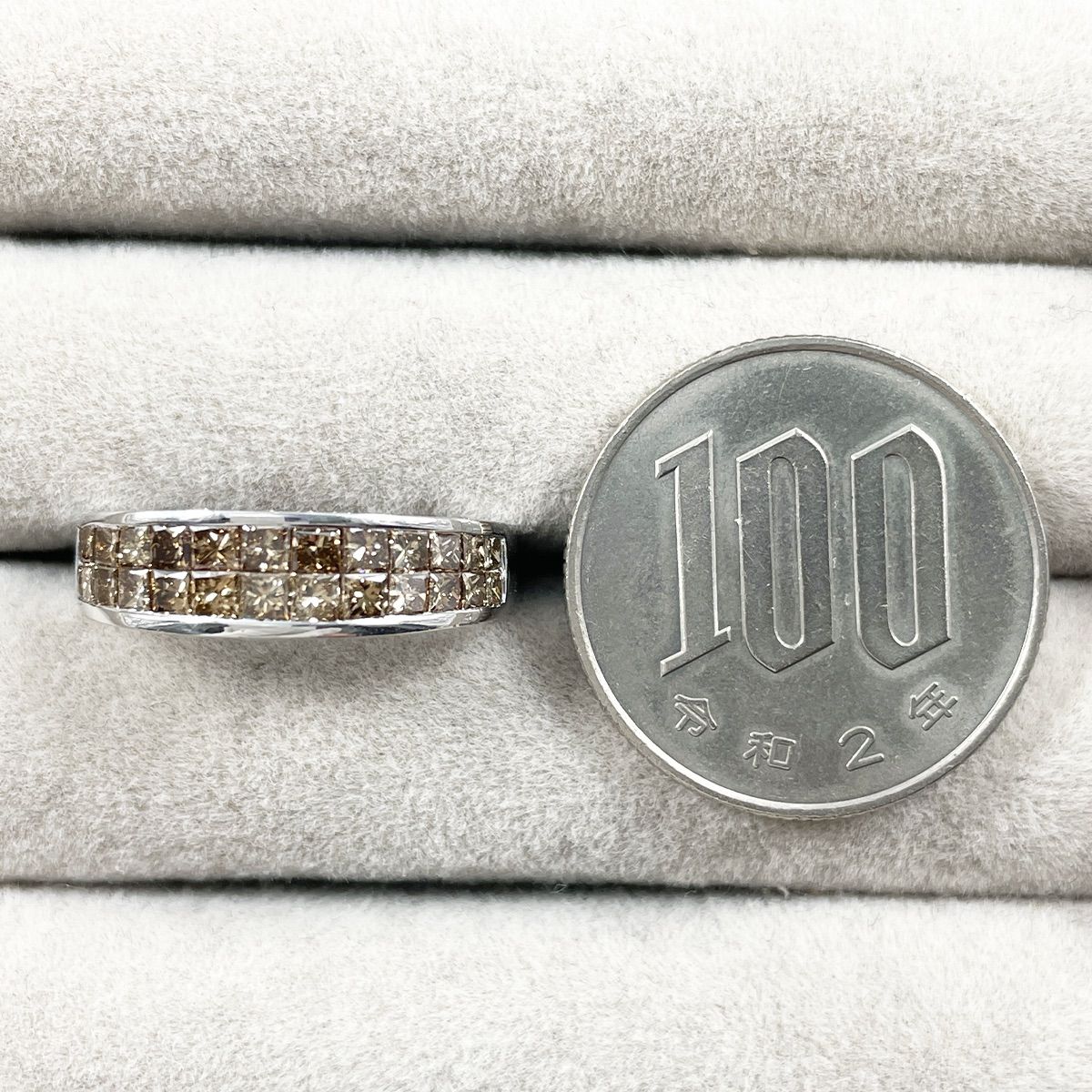 K18WG 天然ダイヤモンド 1.46ct パヴェリング - メルカリ