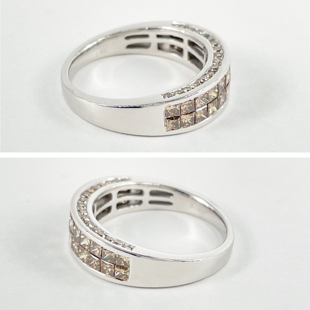 K18WG 天然ダイヤモンド 1.46ct パヴェリング - メルカリ