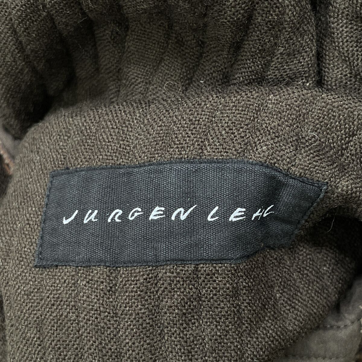 【美品】ヨーガンレール　ジャケット　パイル地　茶　ブラウン　M JURGEN LEHL ヨーガンレール ﾌﾞﾗｳﾝ ｽﾃｯﾁﾃﾞｻﾞｲﾝ ｳｰﾙ ｶｯﾄｵﾌｼﾞｬｹｯﾄ M