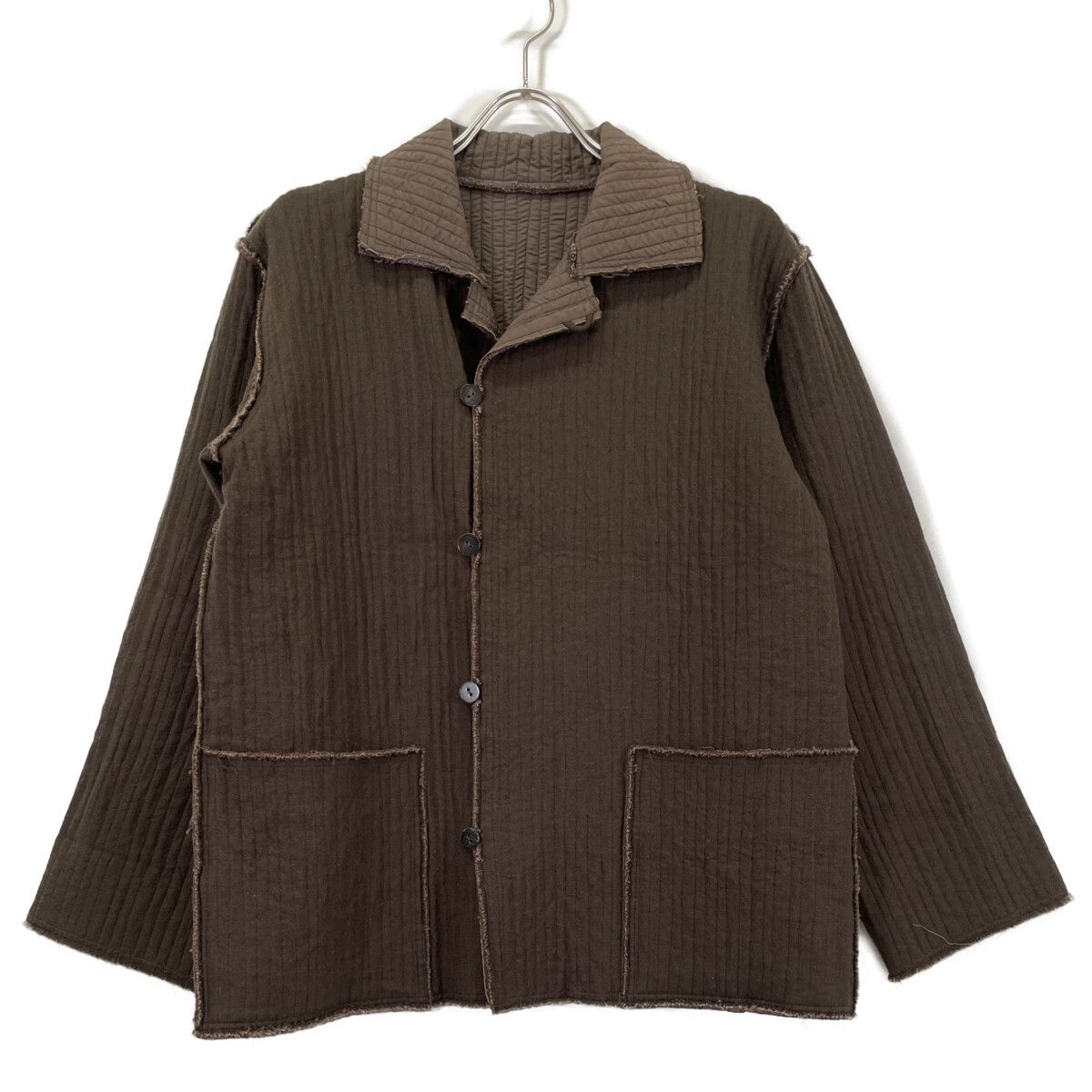 JURGEN LEHL ヨーガンレール ﾌﾞﾗｳﾝ ｽﾃｯﾁﾃﾞｻﾞｲﾝ ｳｰﾙ ｶｯﾄｵﾌｼﾞｬｹｯﾄ M