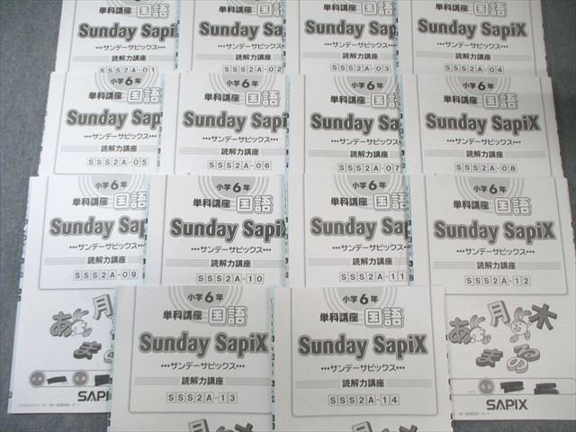 SAPIX 小6 サピックス SS特訓 国語 【全14回分フルセット】 通年セット