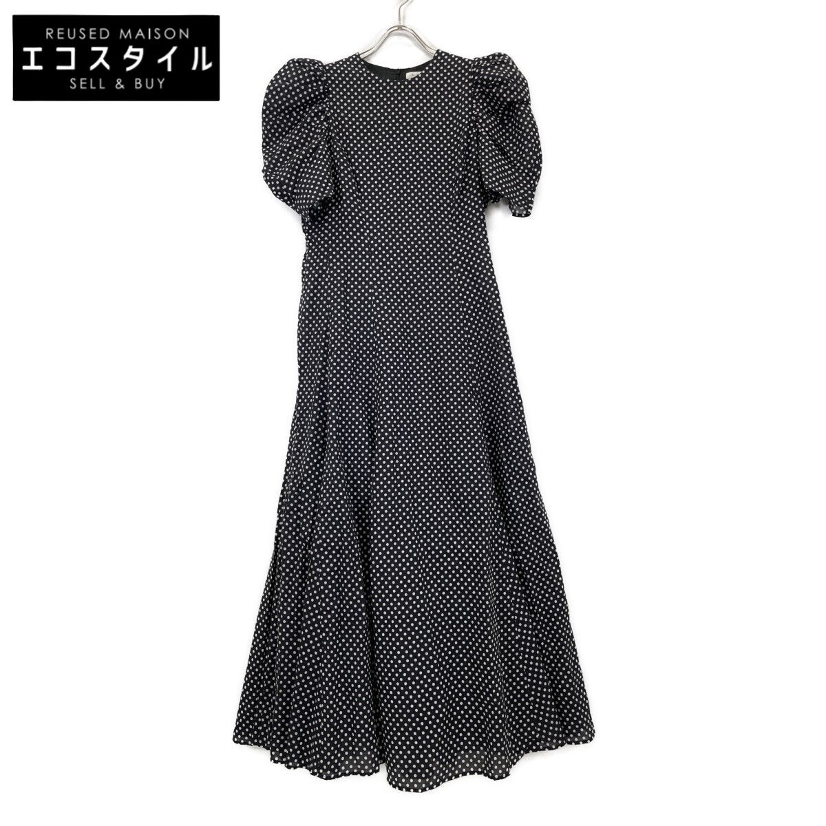 MARIHA マリハ ﾌﾞﾗｯｸ 水玉 ｾﾚﾅｰﾃﾞのﾄﾞﾚｽ ﾜﾝﾋﾟｰｽ 38 - メルカリ