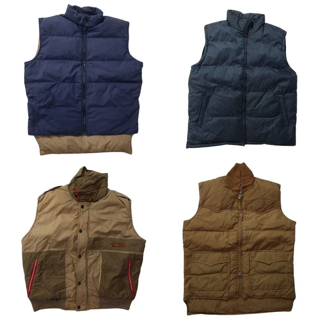 古着卸 まとめ売り ダウンベスト ジャケット 4枚セット (メンズ M