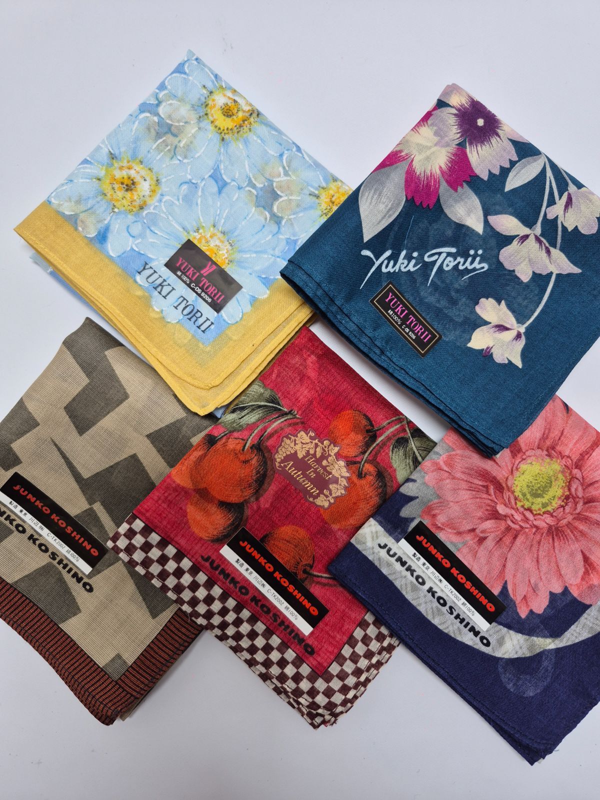 【未使用】　トリコ　ハンカチ 新品未使用❗レディースハンカチ 5枚セット JUNKO KOSHINO×3・YUKI