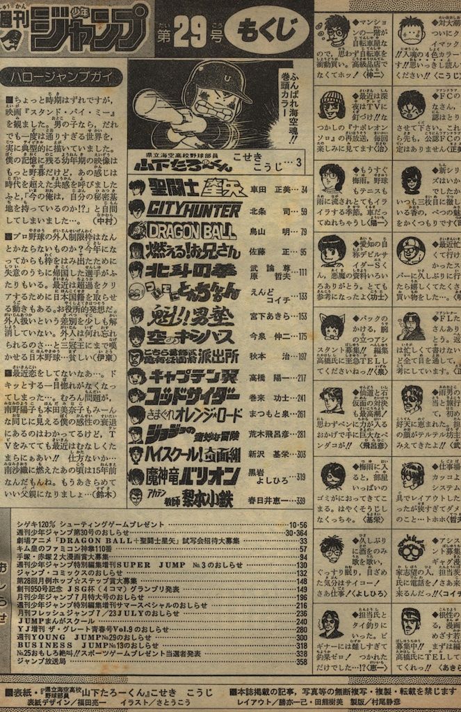 集英社 1987年(昭和62年)の漫画雑誌 週刊少年ジャンプ 1987年(昭和62年