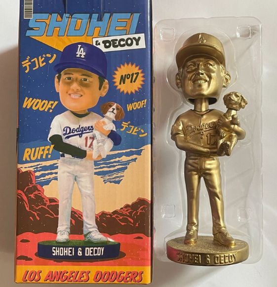 金色 大谷翔平 デコピン 球場 ゴールド ボブルヘッ