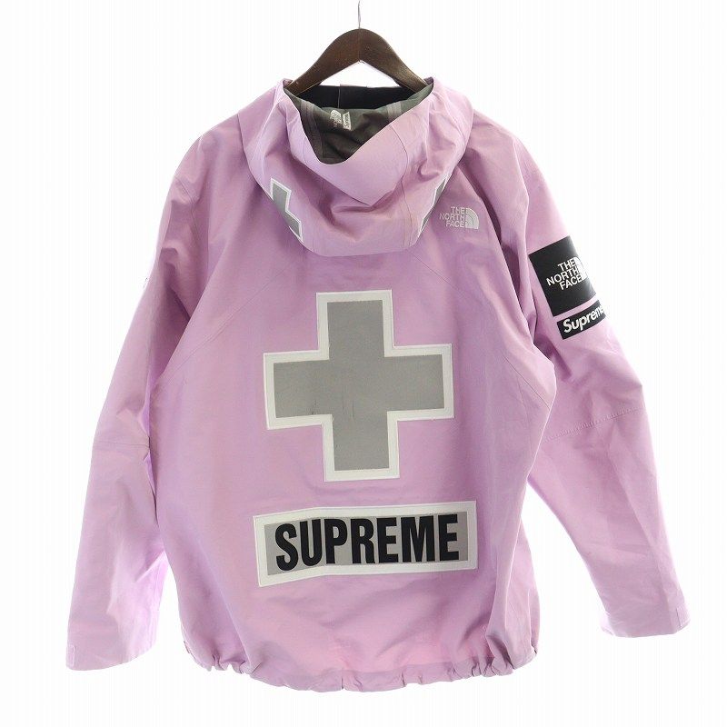 supreme シュプリーム パーカー L ノースフェイス 刺繍ロゴ プリント 