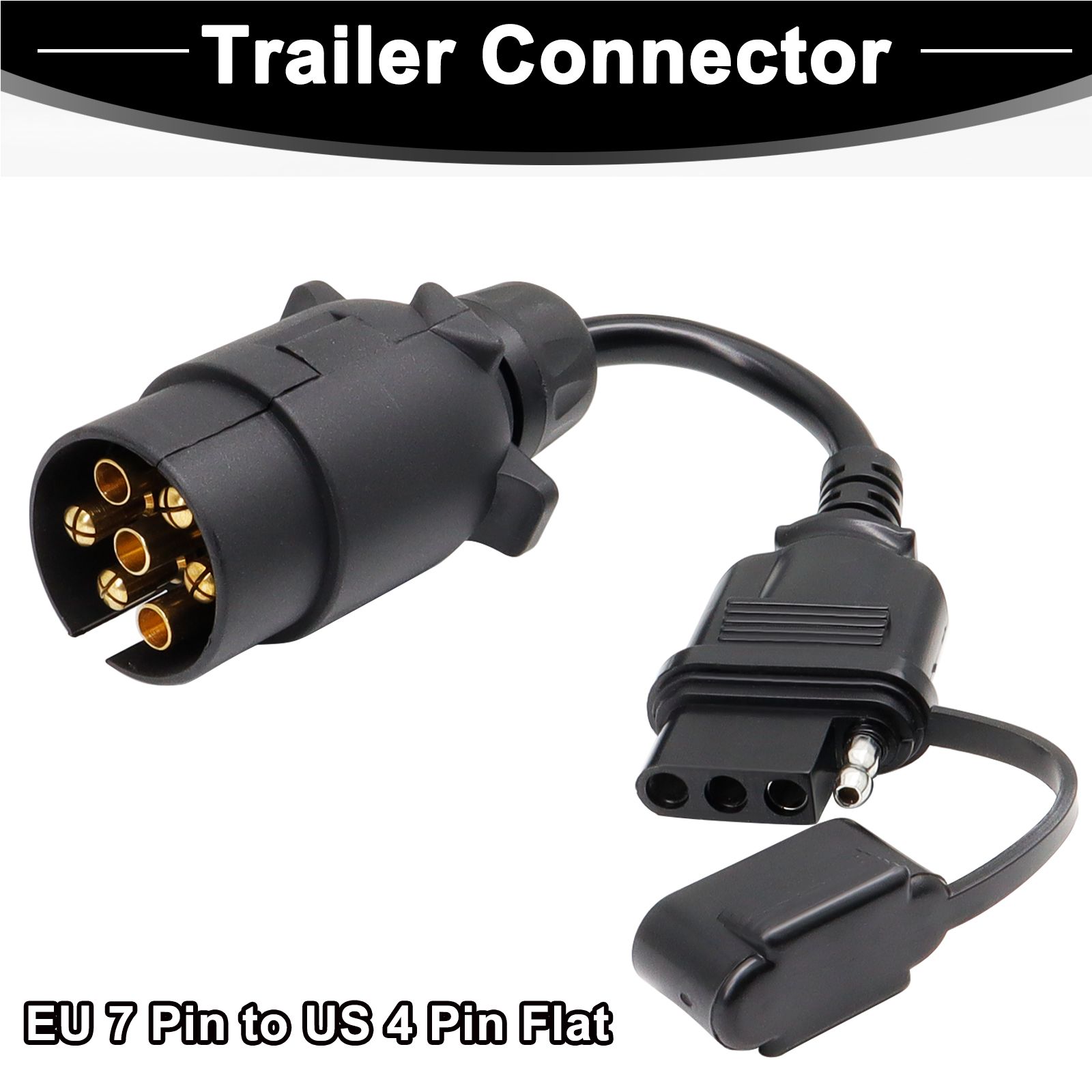 0 US 7ピン丸型アダプター to EUからUSへのトレーラーライト