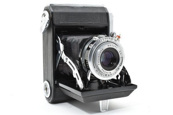 ☆良品 / 完動☆ 小西六 KONISHIROKU PEARL II / HEXAR 75mm F3.5 蛇腹式