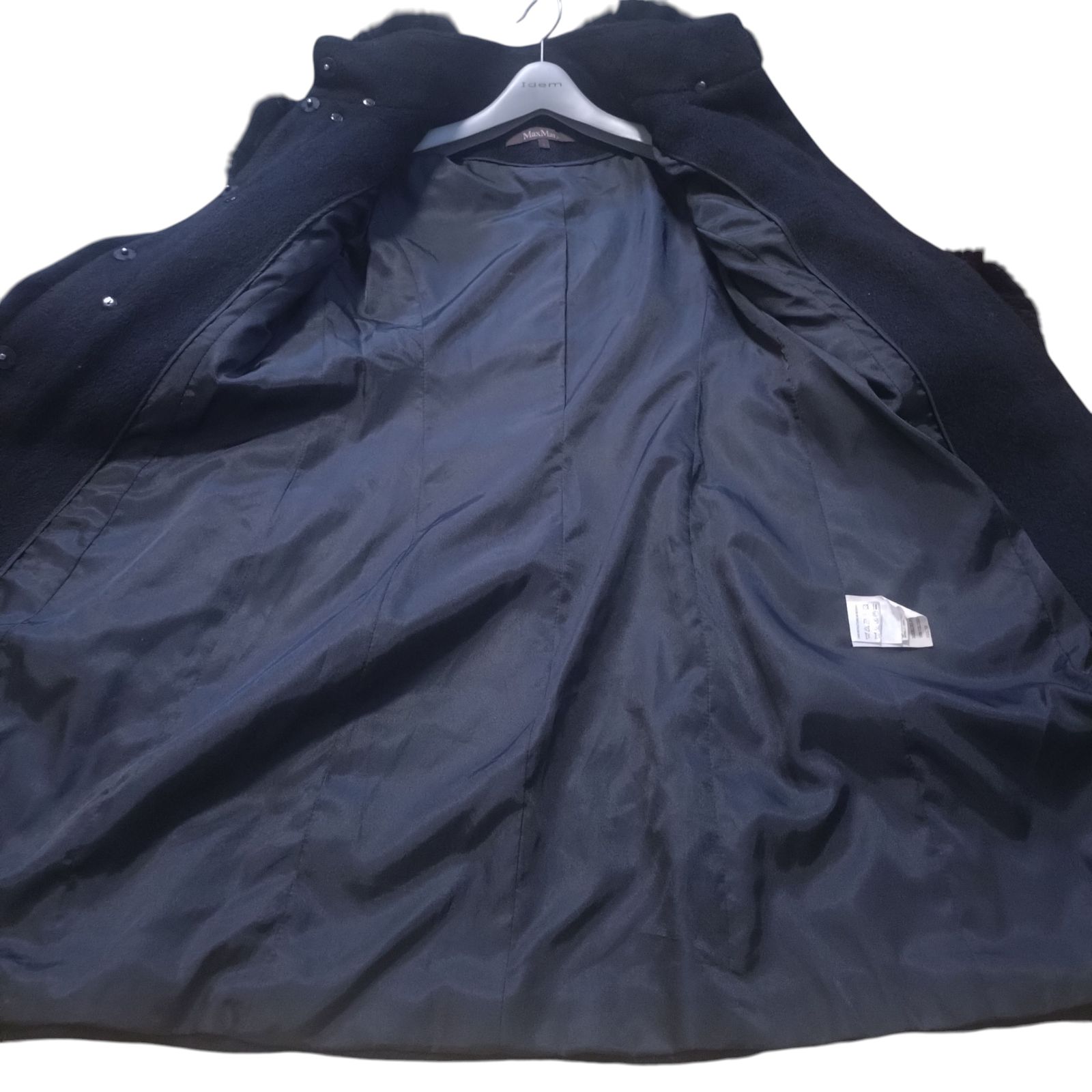 カシミヤ アルパカ混】 Max Mara マックスマーラ ロングコート ファー