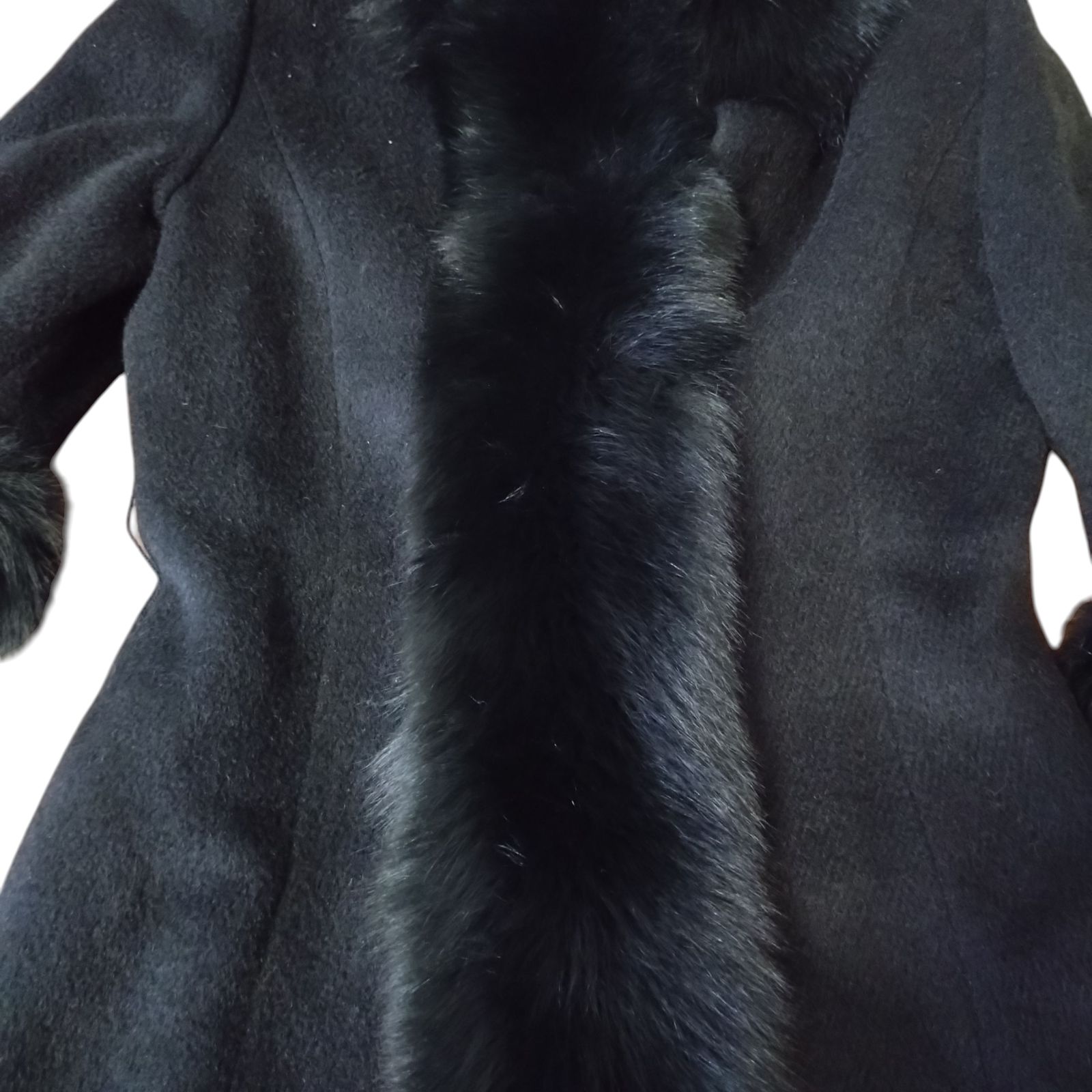 カシミヤ アルパカ混】 Max Mara マックスマーラ ロングコート ファー