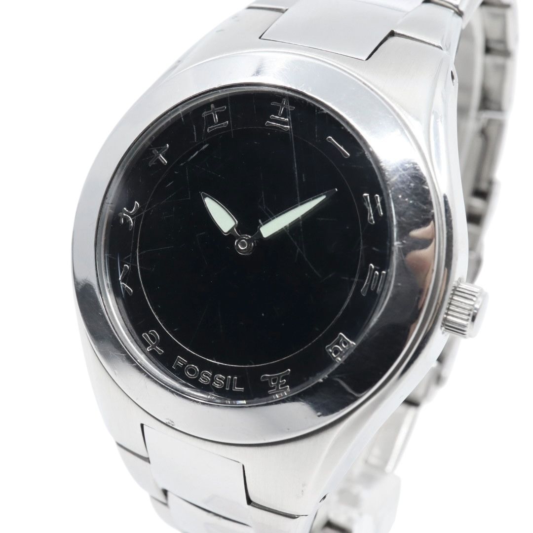 美品/稼働品】フォッシル 腕時計 BG-1055 メンズ 漢字インデックス 漢