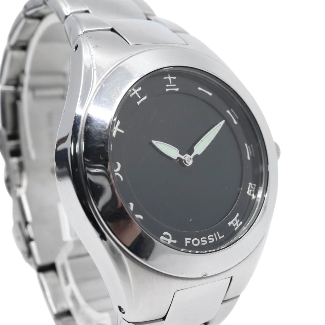 美品/稼働品】フォッシル 腕時計 BG-1055 メンズ 漢字インデックス 漢