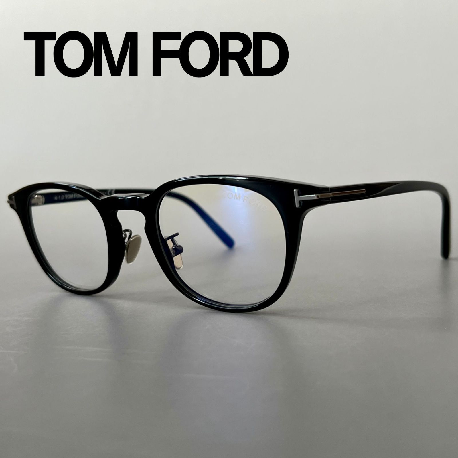 トムフォード メガネ アジアンフィット ウェリントン ブラック 黒 ガンメタ トムフォード メガネ TOM FORD アジアンフィット ウェリントン