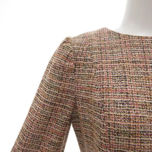 セルフォード CELFORD 美品 ロングスリーブペプラムタイトワンピース
