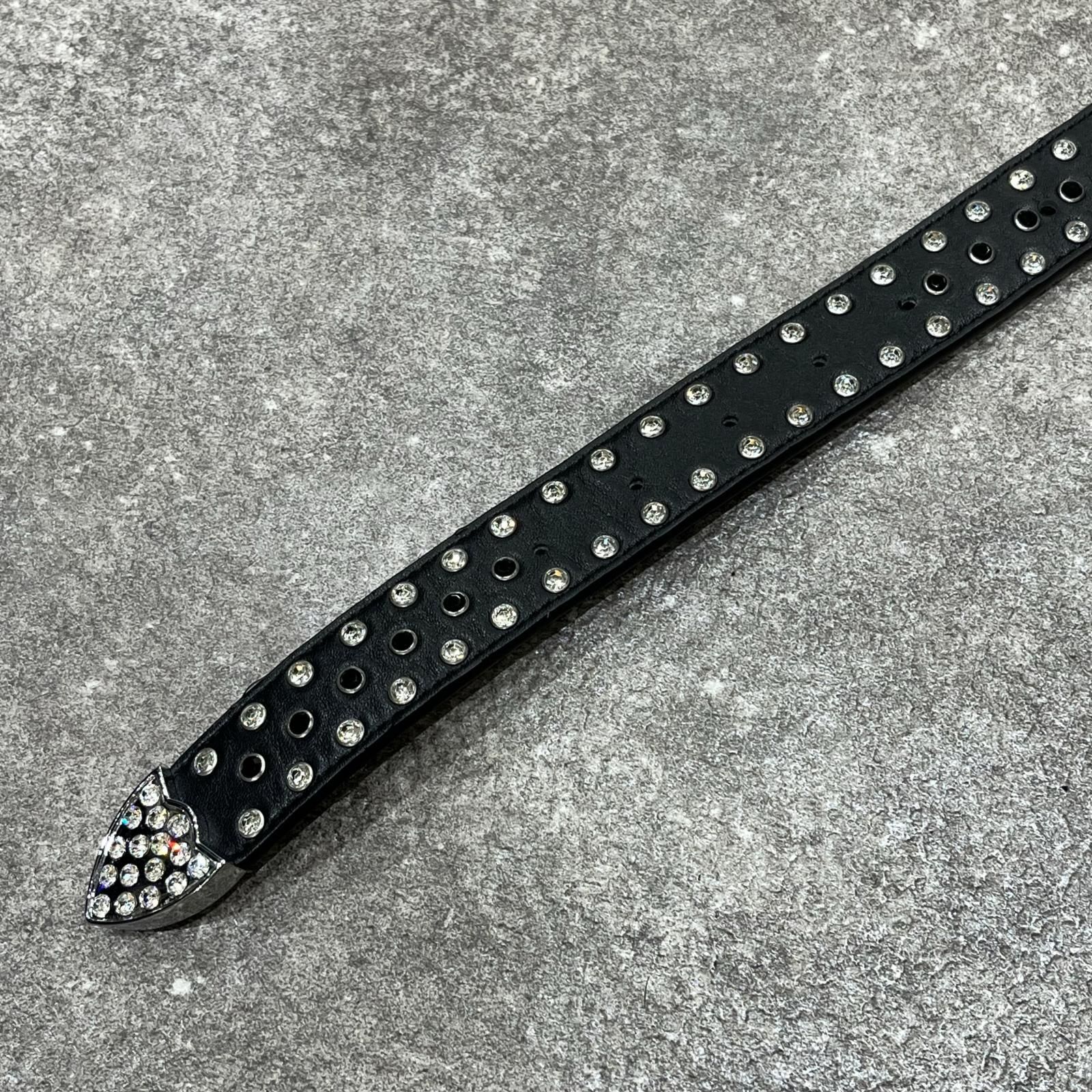 Alice Hollywood パンク・グランジ系 /ユニセックス　ベルト美品 ALICE HOLLYWOOD ATELIER GLAM BELT / BLK スタッズ クリスタル レザー