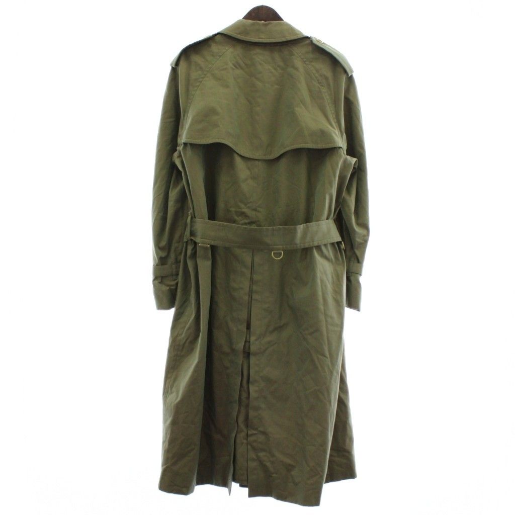 バーバリーズ Burberrys ヴィンテージ トレンチコート アウター ダブル ロング 裏地ノバチェック ベルト付き 40 L カーキ XZ GY 18