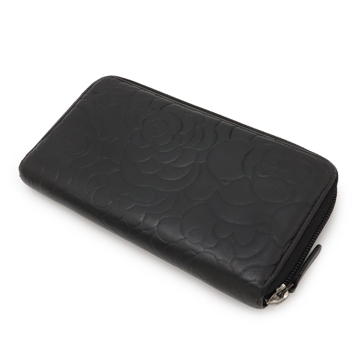 CHANEL シャネル カメリア ココマーク ジップウォレット ラウンド