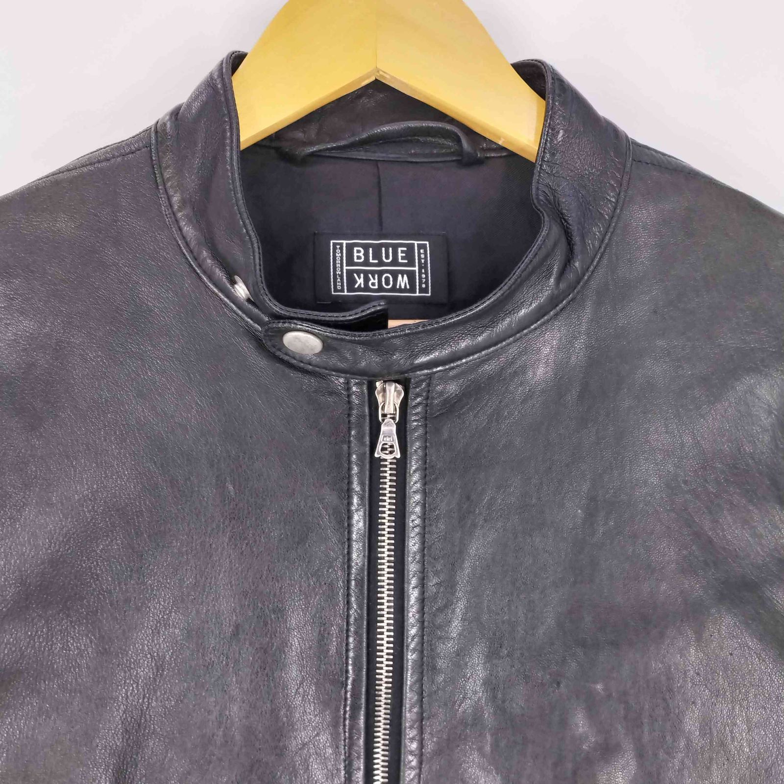 ブルーワーク BLUE WORK ラムレザー シングルライダース メンズ JPN：L