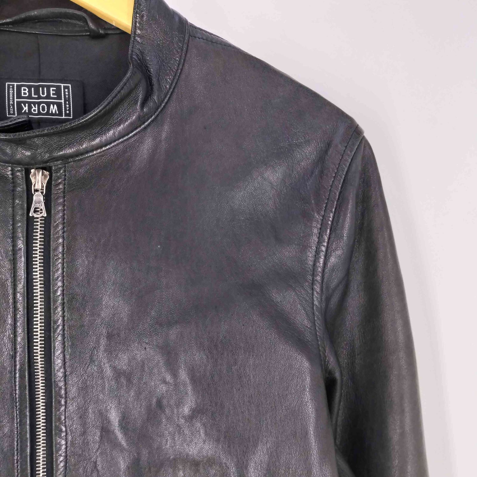 ブルーワーク BLUE WORK ラムレザー シングルライダース メンズ JPN：L