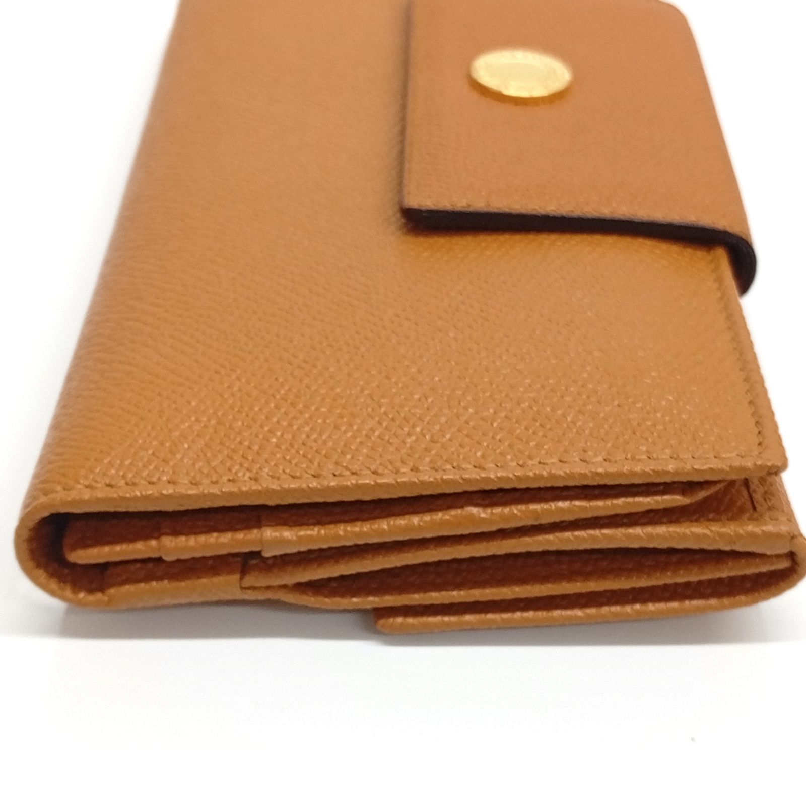 BVLGARI ブルガリ Wホック 長財布 ブラウン ウォレット 三つ折り