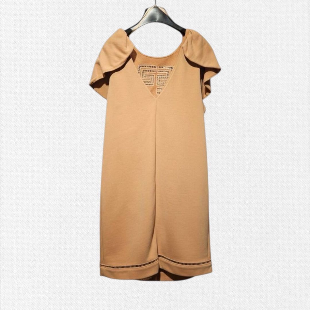 新品 エリザベッタ ELISABETTA FRANCHI ワンピース 40サイズ ベージュ