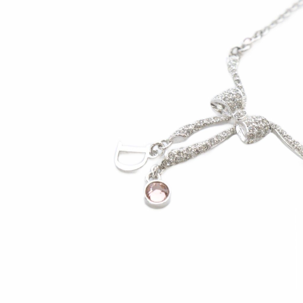 クリスチャンディオール Christian Dior リボン ネックレス ペンダント