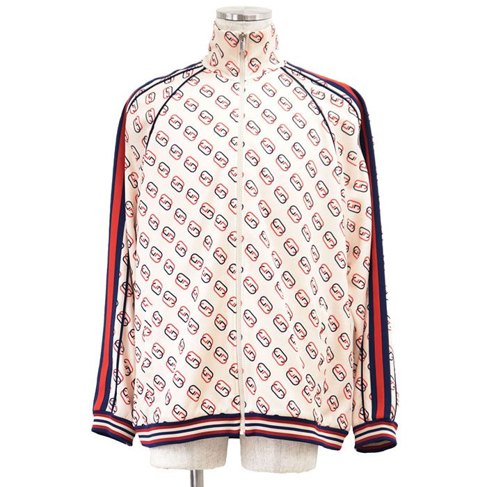 【美品】GUCCI グッチ ジャガードジャージ GGロゴ ラインジャージ M 美品】GUCCI グッチ ブルゾン ジャージー GGロゴ インターロッキング