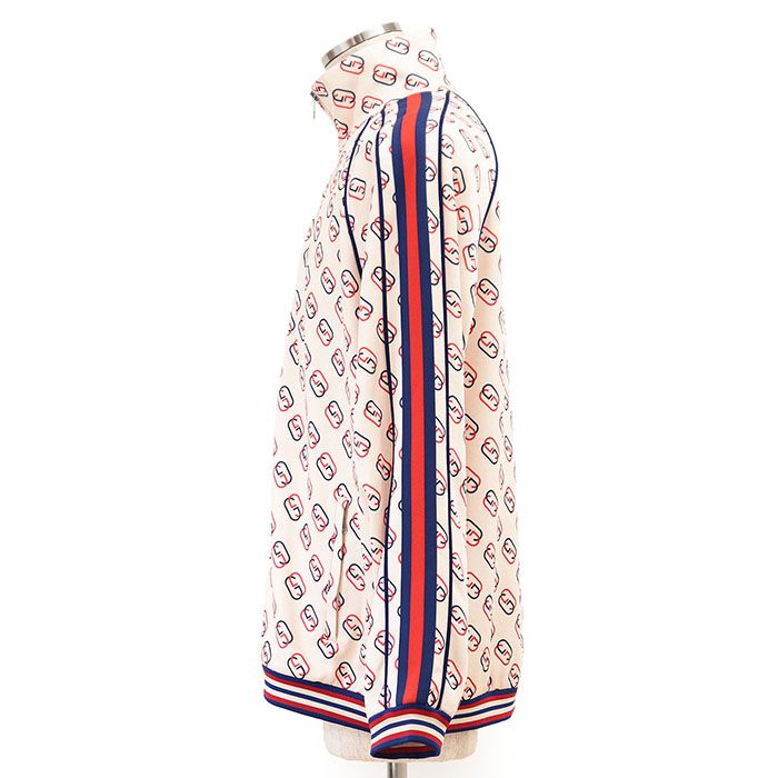 GUCCI GGロゴ ジャケット Mサイズ Gucci Men's' Interlocking G Graffiti Hooded Sweatshirt in Black