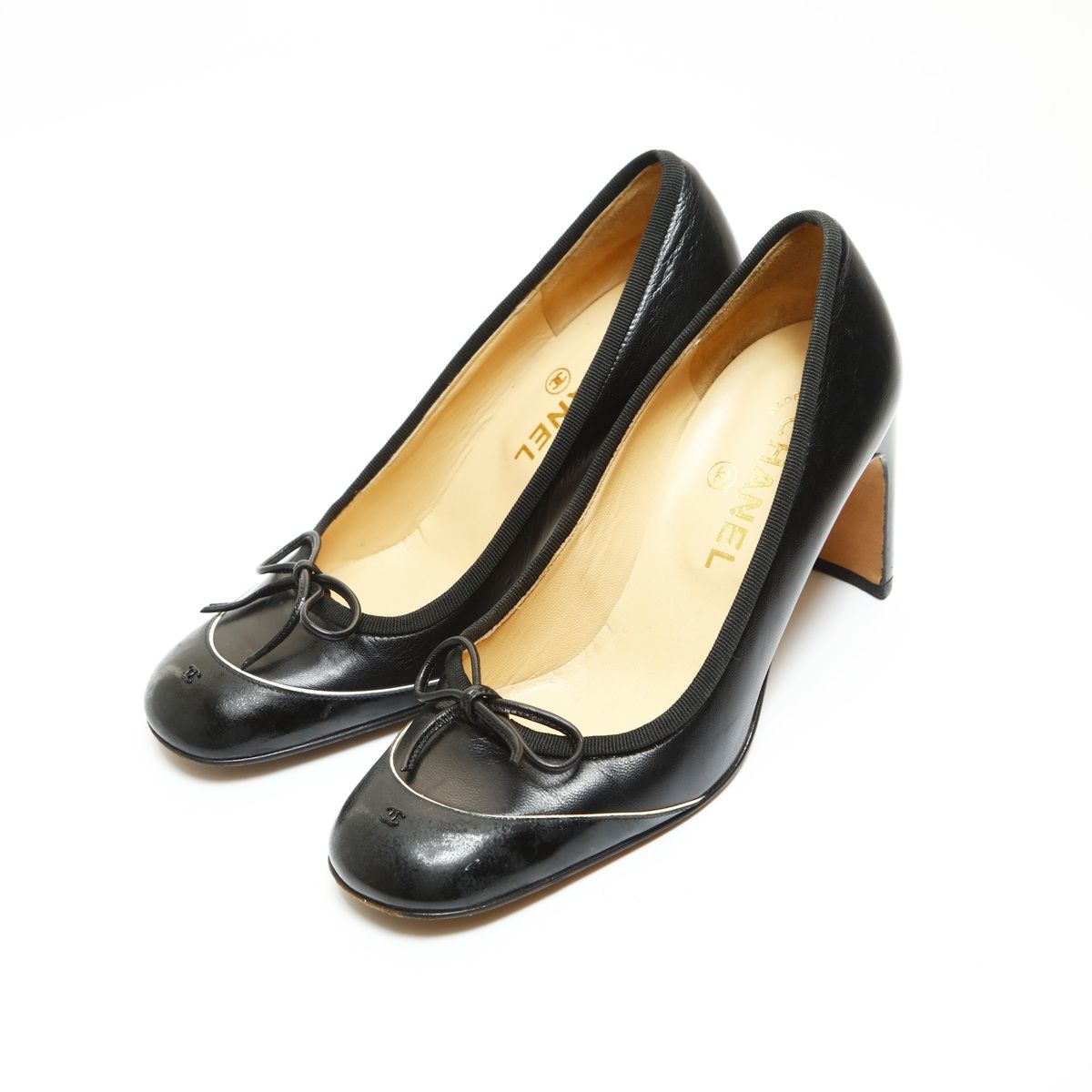 CHANEL シャネル パンプス レザー 36 23cm ヒール約8cm - メルカリ